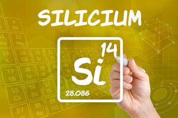 Symbol für das chemische Element Silicium
