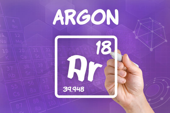 Symbol für das chemische Element Argon