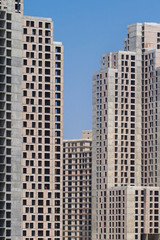 Fototapeta na wymiar Construction of high residential or office buildings