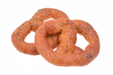 pretzels with poppy seeds