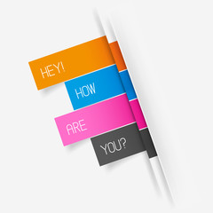 Vector Tab Banner Elements