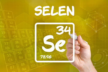 Symbol für das chemische Element Selen - obrazy, fototapety, plakaty