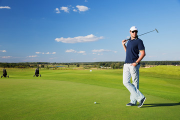 Obraz premium portrait of male golf player