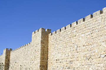 City wall of Old Jerusalem.
