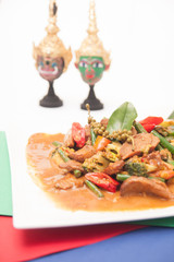 RED CURRY WITH GRILL DUCK AND THAI HERB