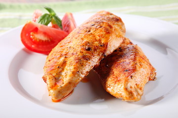 Grilled chicken breasts 