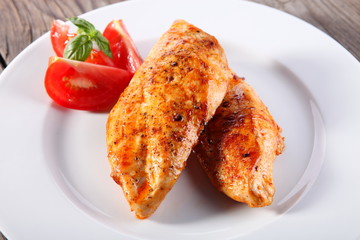 Grilled chicken breasts 