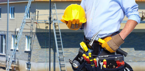 Handyman with a tool belt.