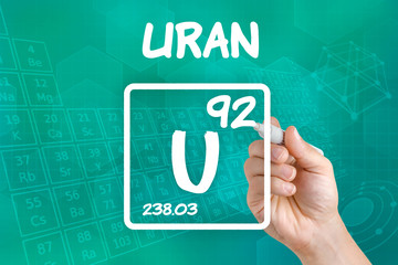 Symbol für das chemische Element Uran © Zerbor