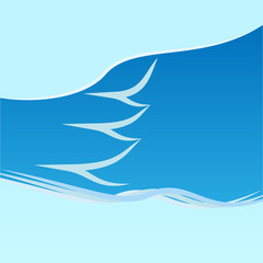 Christmas and new year tree minimalistic design