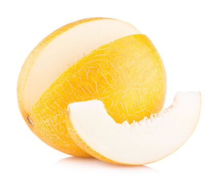 ripe melon isolated on white background