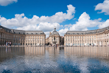Fototapeta na wymiar Palais de la Bourse located at Bordeaux, France