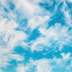 Naklejka na ściany i meble Sky Background, Clouds on blue sky.