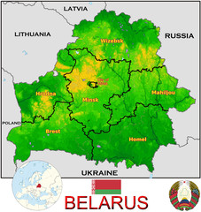Belarus Europe national emblem map symbol location
