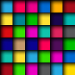 Glossy color mosaic pattern