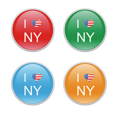 Iconos para simbolizar Me gusta Nueva York