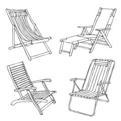 Set of beach chairs