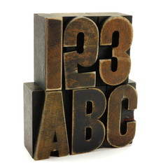 123 and abc educational concept