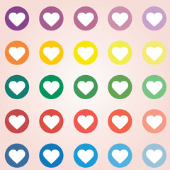 Colorful hearts