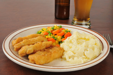 Beer battered chicken strips