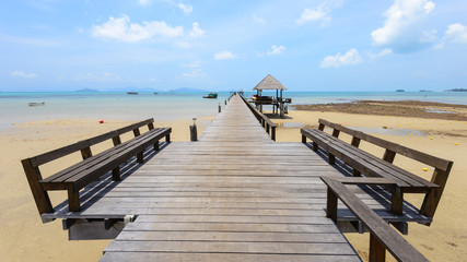 The long boardwalks to the sea