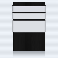 Modern brochure on striped background