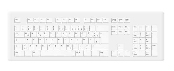 Computer Tastatur weiß