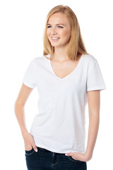 Fototapeta premium Confident relaxed young woman