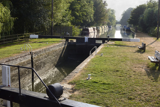 Kintbury Lock Near Newbury. Berkshire. England