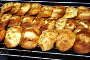 sheep milk cheese called OSCYPEK during grilling