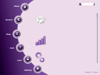 Naklejka premium Purple website template
