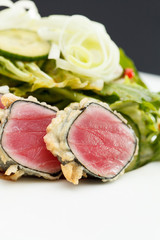 salad with tuna and strawberries