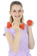 Teenager beim Kraftsport