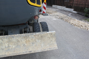 Bagger auf Baustelle