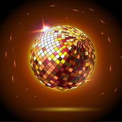 Disco ball. Disco background