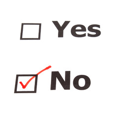 Yes No check boxes,check No