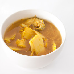 hot and sour, fish and  bamboo shoot