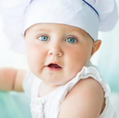 baby in the hood chef with kitchen tool