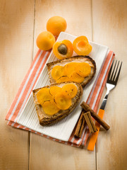 apricot dessert with cinnamon