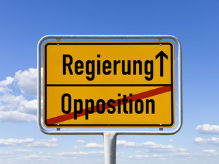 Obraz premium Wechsel von der Opposition zur Regierung