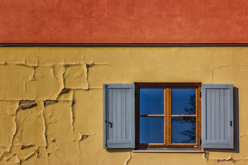 Open Window on Colorful Wall