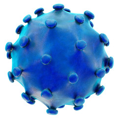 Hepatitis Virus -  isoliert - 3D Render