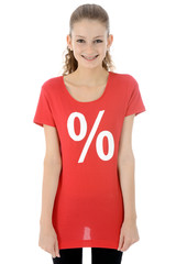 Teenager in Sale-Shirt
