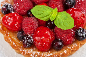 Cake with fresh berries