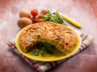 omelet with tomatoes