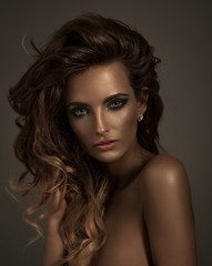Fototapeta premium Portrait of young beautiful woman