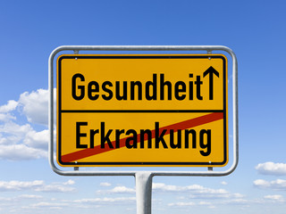 Obraz premium Wechsel von Erkrankung zu Gesundheit