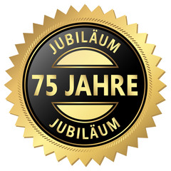 Jubiläum Button - 75 Jahre