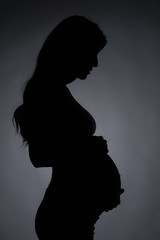 Silhouette of pregnant woman. Silhouette of pregnant woman isola