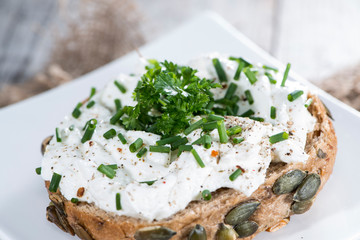 Roll with Curd and Herbs